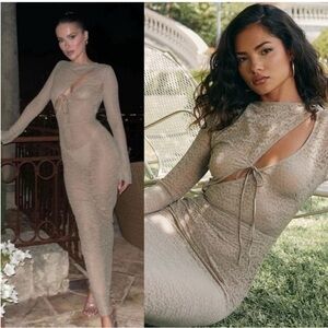 House of CB Giovanna Floral Lace Maxi Dress size Medium NWT